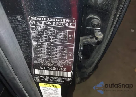 2013 Land Rover Lr2 z USA, uszkodzony, nr VIN SALFR2BG9DH378436